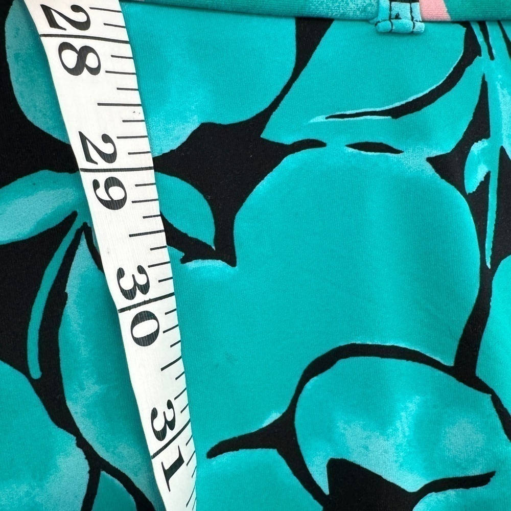 NWT Onia X DVF Bea Black Turquoise Pink Abstract Floral Belted Bikini Bottom XL - Picture 15 of 15